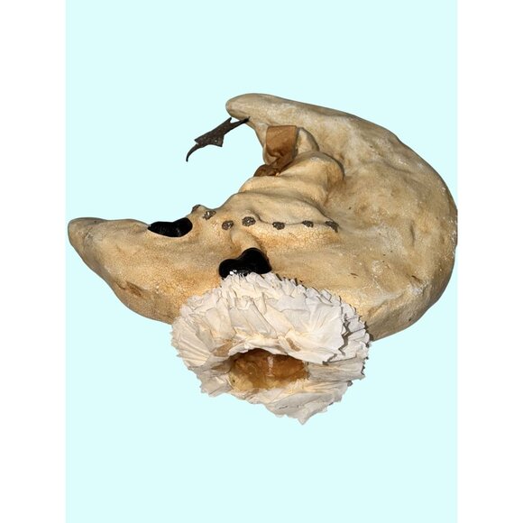 Nicol Sayre Vintage Paper Machet Handcrafted Moon & Star Ornament With Sitting F - Picture 3 of 16